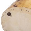 Jennifer Taylor Home Nebula 22" Accent Pillar Side Table, Warm Natural Brown Burl Wood - 3 of 4
