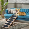 Sevobal Pet Steps and Ramps, Folding Portable Pet Stair Ramp with Non-Slip Rug Surface, Extra Wide Dog Steps for Bed Couch, Brown, 37.8"*15.7"*24" - 2 of 4