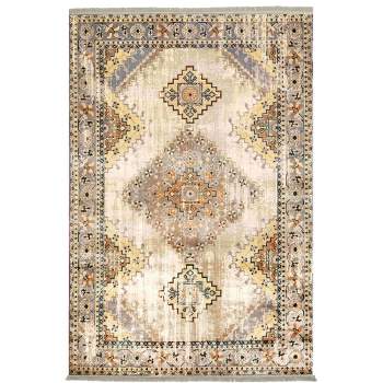 Luxe Weavers Floral Modern Yellow 5x7 Area Rug For Living Rooms : Target