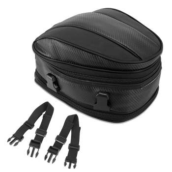 Unique Bargains Waterproof 1680D Motorcycle Seat Tail Bag Travel Rear Luggage Bag Black 1 Pc
