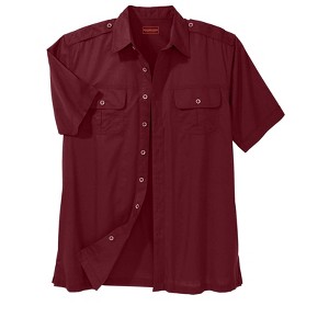 Boulder Creek by KingSize Men's Big & Tall Short-Sleeve Pilot Shirt - 1 of 4