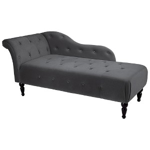 Whizmax Modern Armless Chaise Lounge with Solid Wood Legs, Upholstered Sofa Recliner Lounge Chair for Bedroom Living Room Office Room - 1 of 4