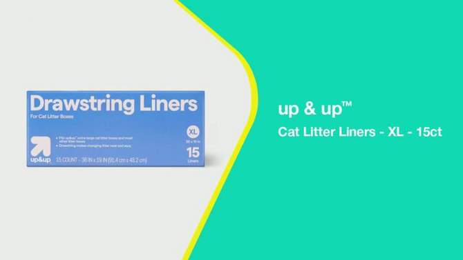 Cat Litter Liners - XL - 15ct - up &#38; up&#8482;, 2 of 5, play video