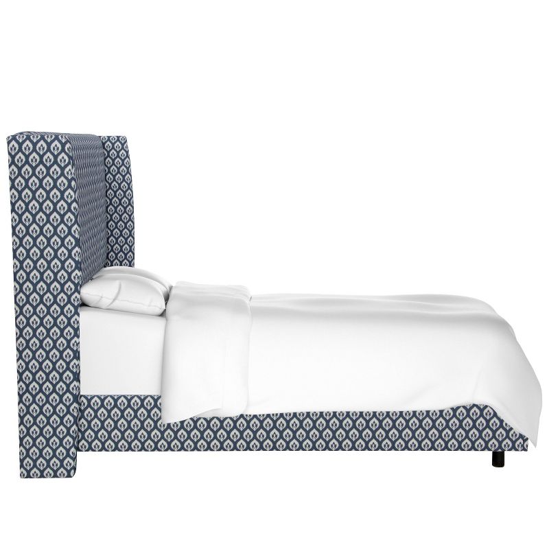 Skyline Furniture Lauran Wingback Bed in patterns, 4 of 9