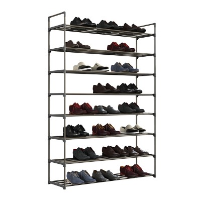 Hastings Home 8-Tier Stackable Metal and Plastic Shoe Rack