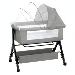 Foalom Baby Bassinet 3 in 1 Baby Bassinet Bedside Sleeper, Easy Assemble Amd Folding Portable Baby Cradle - 1 of 4
