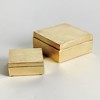 Plum & Post Cressida Lidded Boxes, Set of 2 - Gold Aluminum Storage - 2 of 4