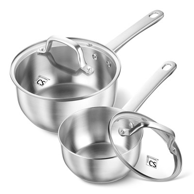 KOCH SYSTEME CS Stainless Steel Saucepan Set, Sauce Pan, Premium  Steel Sauce Pan, Induction Saucepans, Oven Safe