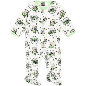 Star Wars The Mandalorian The Child Baby Zip Up Sleep N' Play Coverall Newborn to Infant  - 1 of 4
