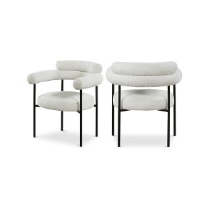 Meridian Furniture,Blake Boucle Fabric Dining Chair, Set of 2 - 1 of 4
