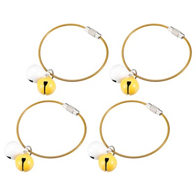 Unique Bargains Metal Smooth Durable Decoration DIY Crafts Key Chain Bell 4 Pcs