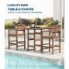 GardenJoy 3-Piece Bar Height Patio Table & Chairs Set - Outdoor Furniture for Deck, Porch, Pool - 3 of 3