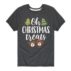 Boys' - Disney - Mickey and Minnie Oh Christmas Treats Short Sleeve Graphic T-Shirt - 1 of 4