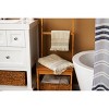 2pc Jude Fringe Hand Towel Set Dark Taupe - SKL Home: Cotton Terry, Stripe Pattern, Bathroom Essentials - 3 of 4
