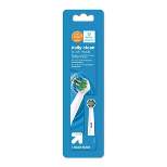 Daily Clean Brush Heads - 3ct - up & up™ (Fits up & up™ rechargeable toothbrush and more)
