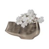 Metal Vase - Decorative Modern Sculptural Accent Home Decor - Minimalist Curved Shape - Home Accent for Living Room, Bedroom, Office - 3 of 4