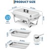 Garvee Chafing Dish Buffet Set, 8QT Buffet Servers and Warmers Set with Lid & Foldable Frame, Rectangular Stainless Steel Food Warmers - 2 of 4