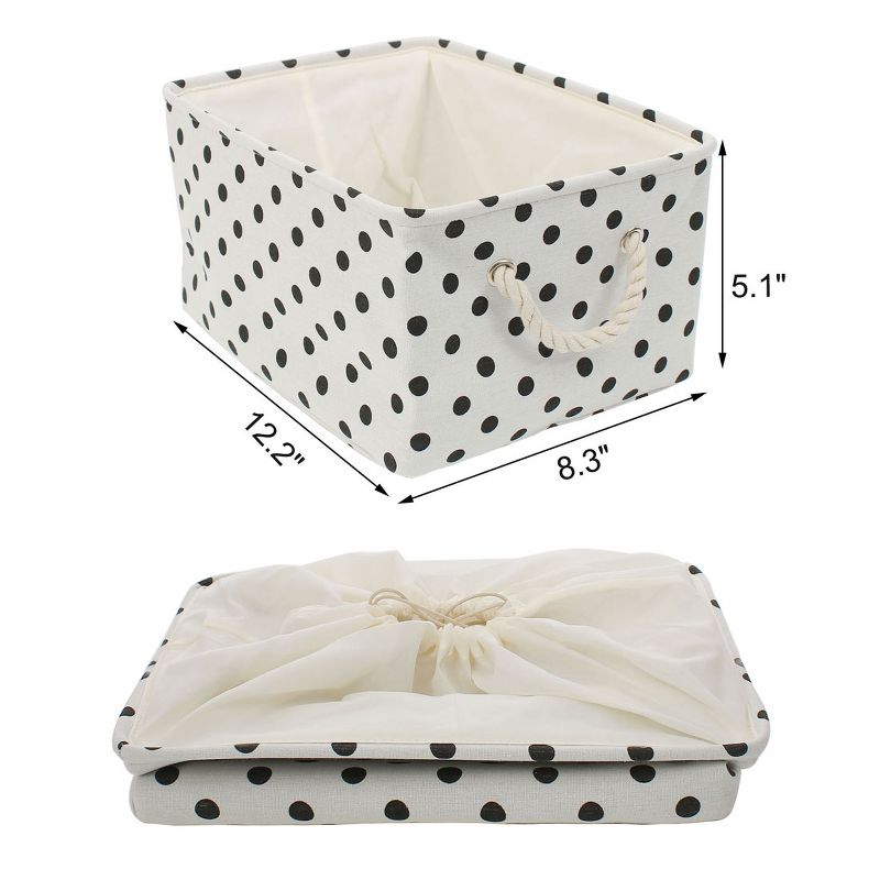PiccoCasa Foldable Canvas Fabric Baskets Closet Containers Decorative Storage Bins 1 Pc, 3 of 9