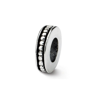 Black Bow Jewelry Sterling Silver Antiqued Spacer Bead Charm