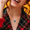EVERLY JEWELRY | Sterling Silver Turquoise Enamel Heart Pendant with Chain - 18 in - 4 of 4
