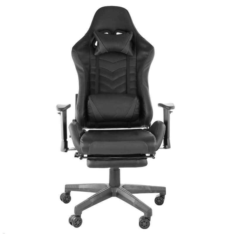 GameFitz Gaming Chair with Head Pillow in Black, 3 of 12