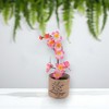 Unique Bargains Artificial Plants Golden Plum Blossom in Cloth Pot Plastic 4.72"x4.72"x11.42" 1 Pcs - 2 of 4