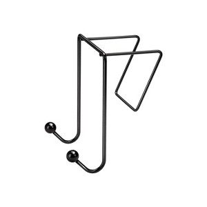 Fellowes Wire Partition Additions Plastic Double Coat Hook Black (75510) 423889 - 1 of 4