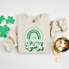 Simply Sage Market Women's Graphic Sweatshirt Lucky Shamrock Rainbow - 3 of 3