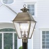 Livex Lighting Mansfield 3 - Light Post Light in  Vintage Pewter - 4 of 4