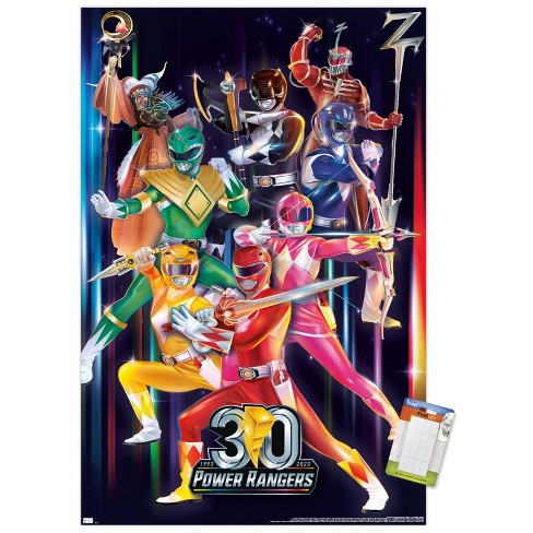 Trends International Power Rangers - 30th Group Unframed Wall Poster ...
