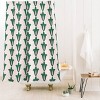 Maritza Lisa Retro Floral Pattern Shower Curtain Green - Deny Designs - 2 of 2