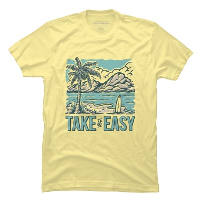 Men's Design By Humans Take it easy By Alexgunawan7390 T-Shirt