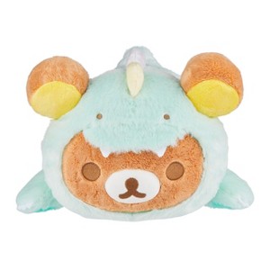 Rilakkuma San-X Original Plays with Dino Laydown Series Plush - Soft Green - 1 of 4