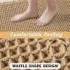 ACEPANO 2-Piece Set of Non-Slip, Washable Waffle Weave Bathroom Mats for Bathroom Floors-Brown - 2 of 4
