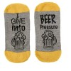 Memoi Women's I Give Into Beer Pressure Low-Cut Non-Skid Socks Med Gray Heather 9-11 - 3 of 4