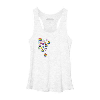 Adult Design By Humans Rainbow LBGTQIA+ Pride Badges By Roadhouse Racerback Tank Top