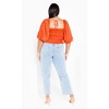 Women's Plus Size Poppie Top - tangerine | CITY CHIC - image 3 of 4