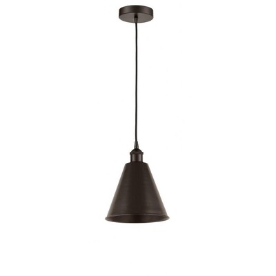Edison Cone - 1 Light Cord Hung Mini Pendant In Industrial Style-11.75 Inches Tall and 8 Inches Wide