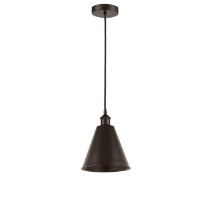 Edison Cone - 1 Light Cord Hung Mini Pendant In Industrial Style-11.75 Inches Tall and 8 Inches Wide - 1 of 1