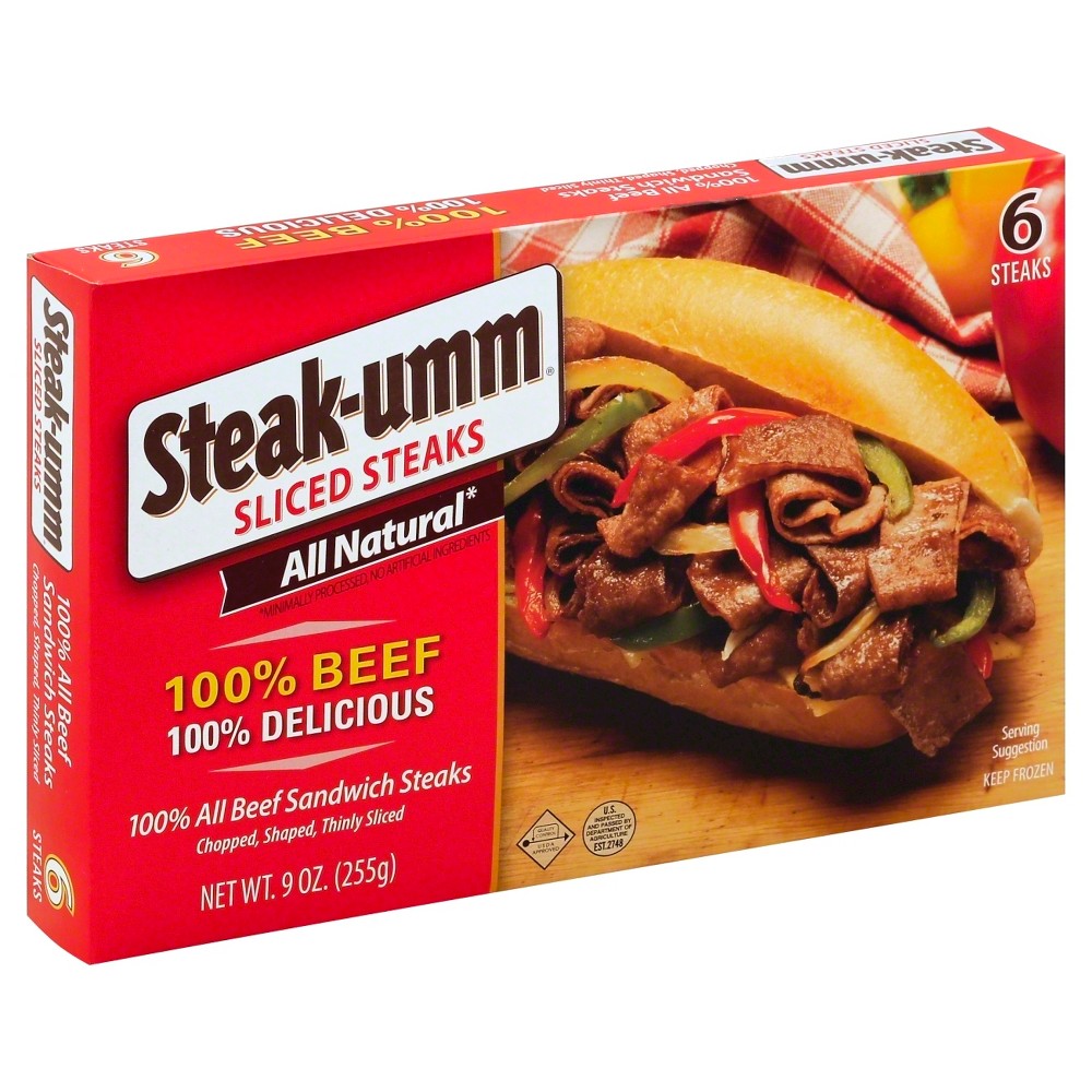100% ALL BEEF SLICED STEAKS