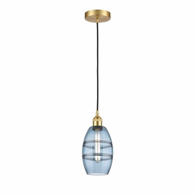 Vaz - 1 Light Cord Hung Mini Pendant In Industrial Style-8.13 Inches Tall and 5.88 Inches Wide