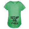 Maternity Hoping For A T-Rex Pregnancy T-Shirt Cute Funny Dinosaur Tee For Mom To Be - Crazy Dog Maternity T Shirt - 3 of 4