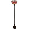 Amora Lighting Tiffany Style Dragonfly Torchiere Floor Lamp 74 Inch - 3 of 4