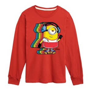 Boys' - Despicable Me Minions - Retro Rainbow Skater Long Sleeve Graphic T-Shirt - 1 of 4