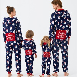 PATPAT Family Pajamas Matching Christmas Allover Blue Snowman Print Family Matching Pjs for Family Couples For Christams Party Eve - 1 of 4