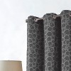 RT Designer Collection Jasper Lurex Jacquard 2 Pack Grommet Curtain Panel 36" x 84" Black - 3 of 4