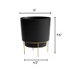 Bloem Hopson Round Resin Planter Pot with Metal Stand Indoor and Outdoor Gardening - 3 of 4