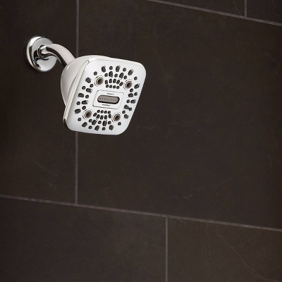 4.5" Power Wave 6 Spray Water Sense Shower Head Chrome Oxygenics Target
