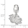 Black Bow Jewelry Sterling Silver South Carolina Gamecocks NCAA Bead Charm - 3 of 4