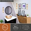 VAXCEL Barbier 2-Light 5.5 in. Wide x 22.25 in. Height Modern Flush Wall Sconce with Clear Ribbed Glass Shade - 3 of 4